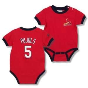 Infant St. Louis Cardinals #5 Albert Pujols Name and Number Body Suit