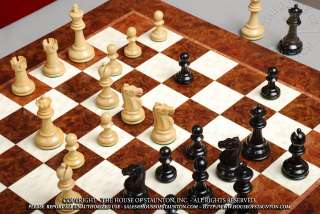House of Staunton Reykjavik Chess Set   3.25 Ebony  