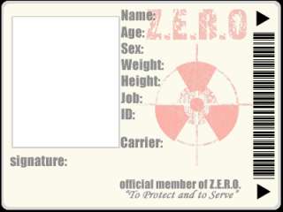 Zombie License to Kill ID Card Z.E.R.O. Zombie Ops  
