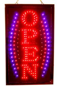 Business LED Neon Bright Motion Open Sign 21x13 #31  