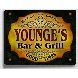  Younges Bar & Grill 14 x 11 Collectible Stretched 