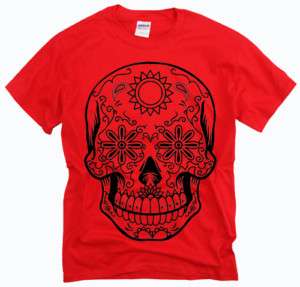 Skull Love Hate tattoo skate tribal colors t shirt  