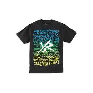 Young & Reckless Text Repeat T Shirt   Mens