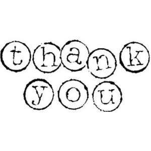  Wood Handle Rubber Stamp   Thank You Arts, Crafts 