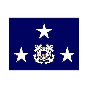  3 ft. x 4 ft. US Coast Guard 3 Star Admiral Flag Outdoor 