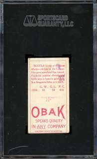 1911 T212 Obak   Skeels  Seattle   SGC 20  