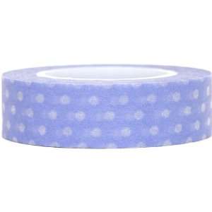  light lavender Washi Masking Tape deco tape white dots 