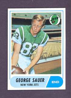 1968 Topps #13 George Sauer Jets (NM/MT) *263703  