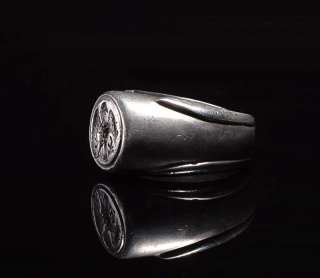 Medieval   Renaissance heavy solid Silver Signet ring  