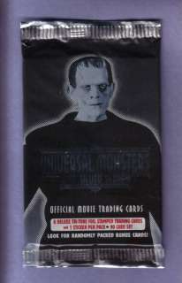 UNIVERSAL MONSTERS of SILVER SCREEN Trading Card Pack  