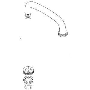  Kohler 40110 CP Spout Assy Cp 6Tubular