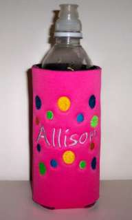 PERSONALIZED Water Bottle Embroidered KOOZIE Cover  