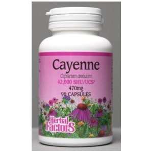  Cayenne 470mg 42,000 (90c) Capsicum Brand Natural Factors 