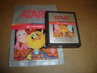 Ms. Pac Man w/ manual   Atari Silver Label   Atari 2600  