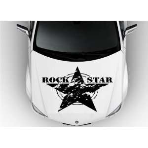   Hood Vinyl Graphics Sticker Abstract Rock Star S 4887