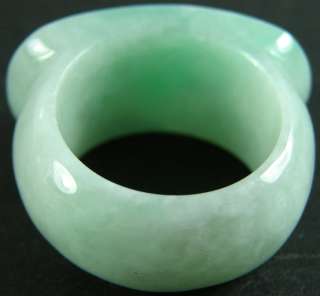   Green Chinese Natural Jade Jadeite Saddle Ring 11 1/2 R 028 4  