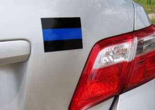 x4 REFLECTIVE thin blue line magnetic magnet decal  