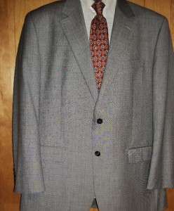 44L RALPH LAUREN 38 x 32 Gray 100% Wool Mens Suit  