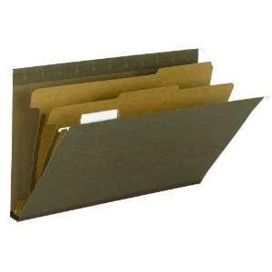 Smead 100% Recycled Hanging Classification Folder, Two Dividers, Legal 