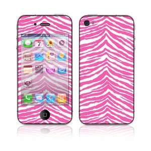  Apple iPhone 4G Decal Vinyl Skin   Pink Zebra Everything 