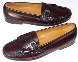 Cole Haan Mens Burgundy Buckle Loafers size 10.5 D  