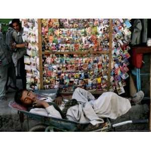 Casual Labourer Rests, Downtown Kabul, Afghanistan, During the Afghan 
