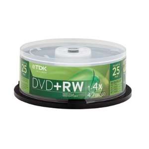  TDK   25 Pack 4x DVDRW Disc Spindle 48332 Electronics