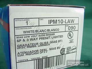   White Almond Light Dimmer Switch 3 Way 1000W 078477179017  