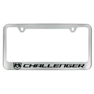   Challenger Chrome License Plate Frame with 2 free caps Automotive