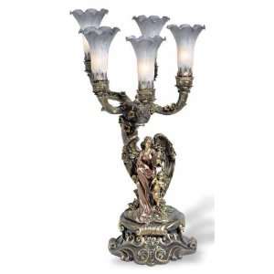  29.50H Bronze Angel Candalebra Lamp