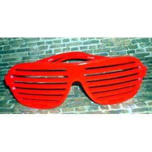    New Shutter Glasses Rock Hip Hop Red Shades 