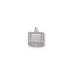  Tv Flatscreen Charm   Sterling Silver Jewelry