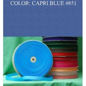  50yards SOLID POLYESTER GROSGRAIN RIBBON Capri Blue #851 3 