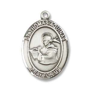  Sterling Silver St. Thomas Aquinas Medal Pendant with 24 