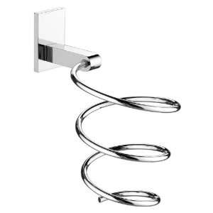   5056 13 Large Chrome Wall Mounted Spiral Hair Dryer Holder 5056 13