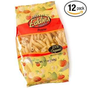 Eddies Penne Pasta Organic, 12 Ounce Grocery & Gourmet Food