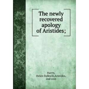   of Aristides; Helen Balkwill,Aristides, 2nd cent Harris Books