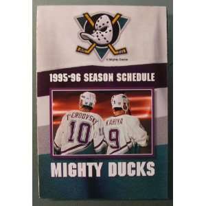  1995 96 Mighty Ducks Hockey Team Season Schedule 