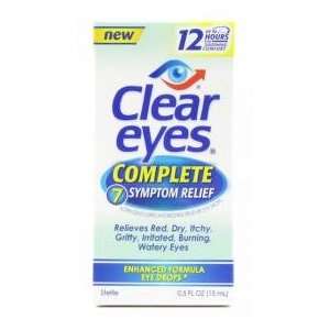  Clear Eyes Complete 7 Symptom Relief Eye Drops .5oz 