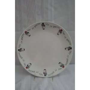  International Silver Company LET IT SNOW Cake Plate 