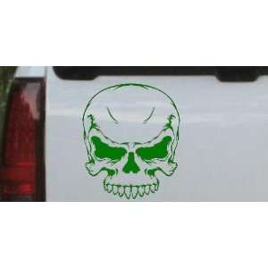Mean Looking Skull Skulls Car Window Wall Laptop Decal Sticker    Dark 