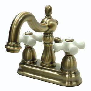 Kingston Bathroom Sink Faucet Vintage Brass KB1603PX  