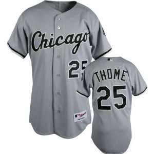  Jim Thome Majestic MLB Road Grey Authentic Chicago White 