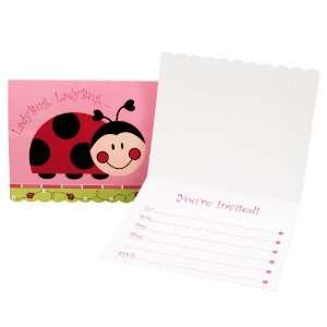  LadyBugs Oh So Sweet Invitations (8) Party Supplies Toys 