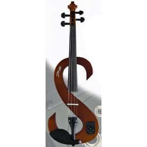   BURST BOWED ELECTRICTY 4/4 ELECTRIC VIOLIN FIDDLE w CASE + XTRAS