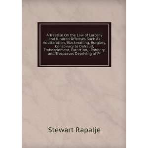   Extortion, . Robbery, and Trespasses Depriving of Pr Stewart Rapalje