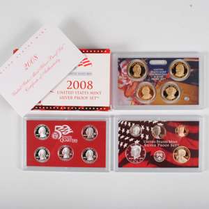 2008 US Mint Silver Proof Coin Set with Box+COA  