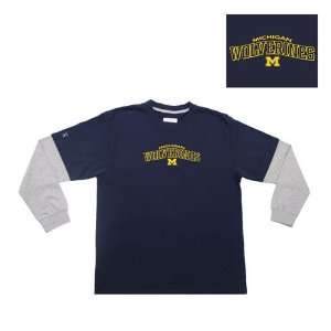   Michigan Wolverines Ncaa Danger Youth Tee (Navy) (Large) Sports