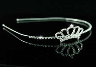Bridal Flower Girl Crown Crystal Headband Tiara T1217  