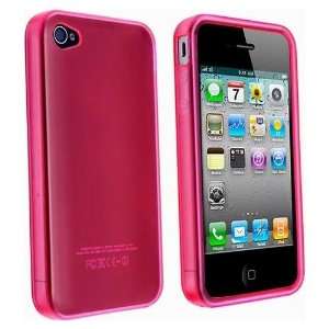  Pink TPU Flexible Case For Apple Iphone 4 4G Cell Phones 